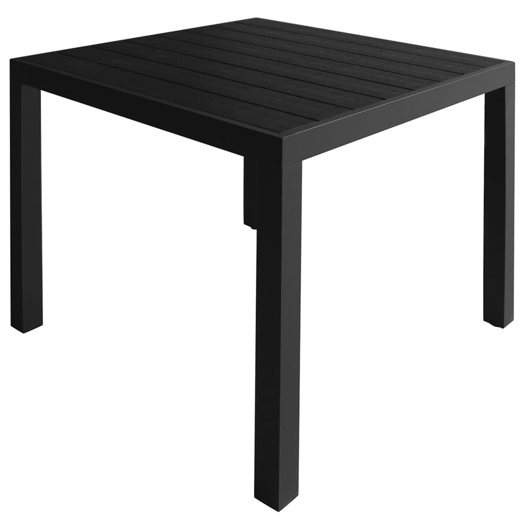 vidaXL 5-tlg. Garten-Essgruppe Aluminium und WPC Schwarz