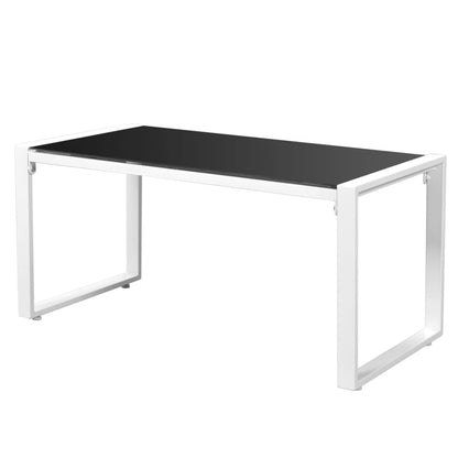 vidaXL 4-tlg. Garten-Lounge-Set mit Auflagen Stahl Weiß