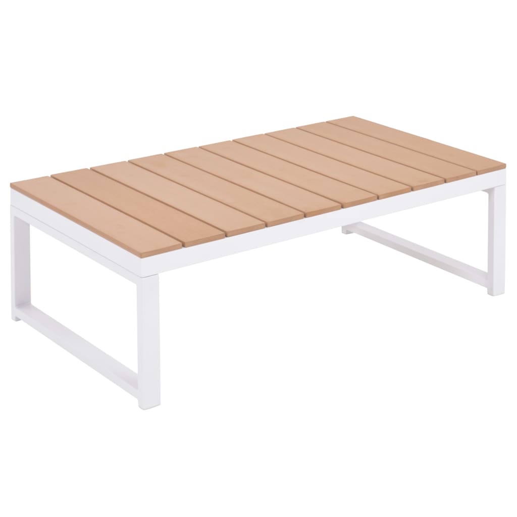 vidaXL Salon de jardin 4 pcs avec coussins Aluminium et WPC