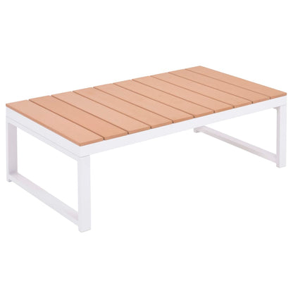 vidaXL Salon de jardin 4 pcs avec coussins Aluminium et WPC