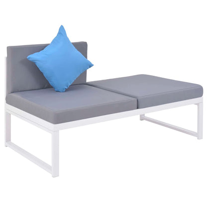 vidaXL Salon de jardin 4 pcs avec coussins Aluminium et WPC