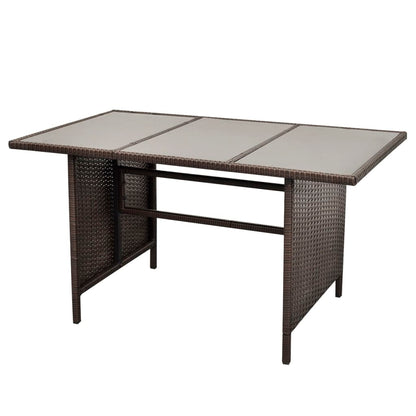 vidaXL 4-tlg. Garten-Lounge-Set mit Auflagen Poly Rattan Braun