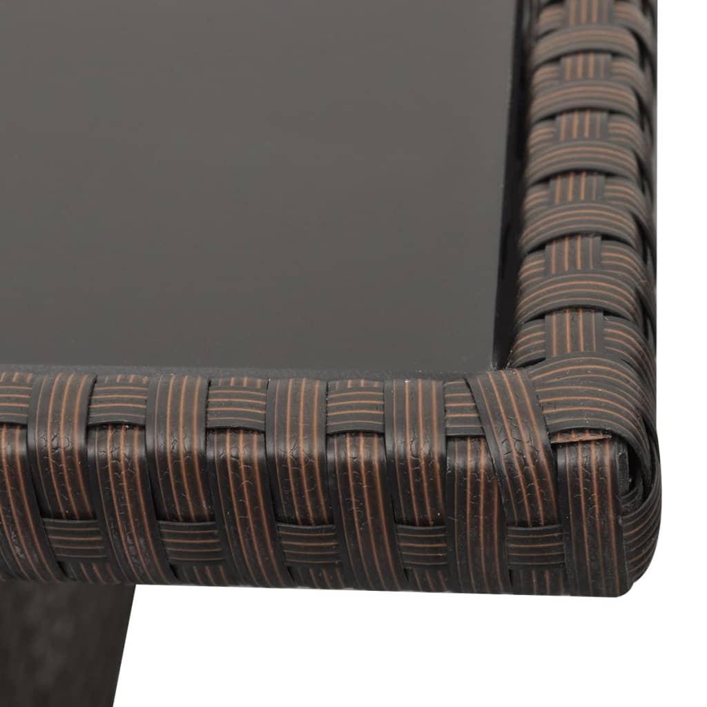 vidaXL 4-tlg. Garten-Lounge-Set mit Auflagen Poly Rattan Braun