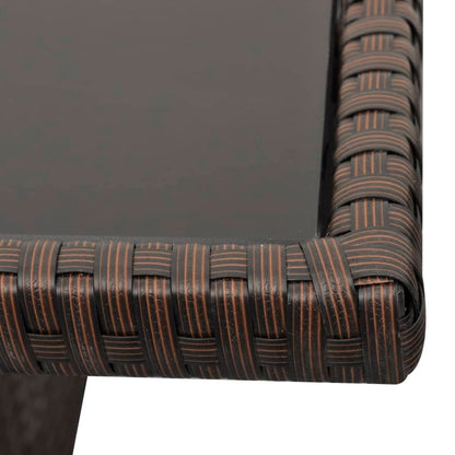 vidaXL 4-tlg. Garten-Lounge-Set mit Auflagen Poly Rattan Braun