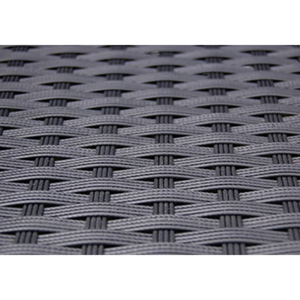 vidaXL 5-tlg. Garten-Essgruppe mit Auflagen Poly Rattan Schwarz