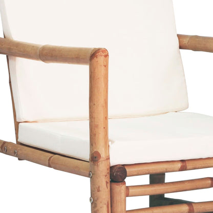 vidaXL Salon de jardin 4 pcs avec coussins Bambou