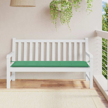 vidaXL Coussin de banc de jardin vert 150x50x3 cm tissu Oxford