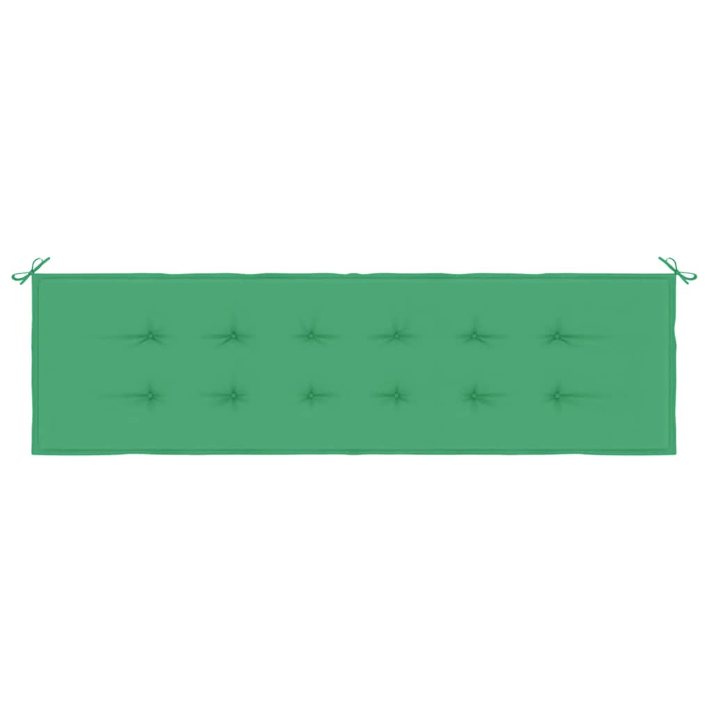 vidaXL Coussin de banc de jardin vert 180x50x3 cm en tissu Oxford
