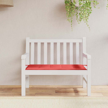 vidaXL Coussin de banc de jardin rouge 120x50x4 cm Tissu Oxford