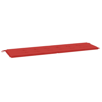 vidaXL Coussin de banc de jardin rouge 180x50x3 cm tissu Oxford