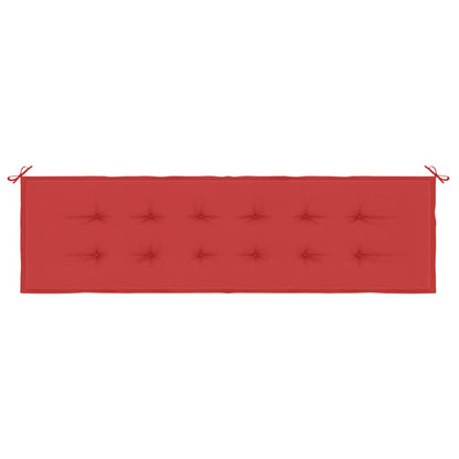 vidaXL Coussin de banc de jardin rouge 180x50x3 cm tissu Oxford