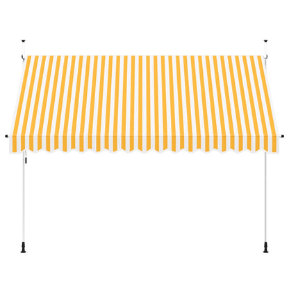 Einziehbare Markise Handbetrieben 350 cm Orange/Weiß Gestreift