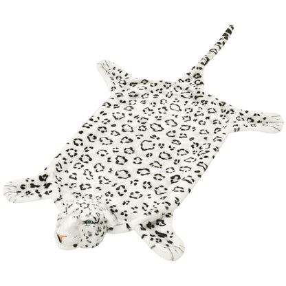 vidaXL Tapis en fausse fourrure léopard 139 cm Blanc