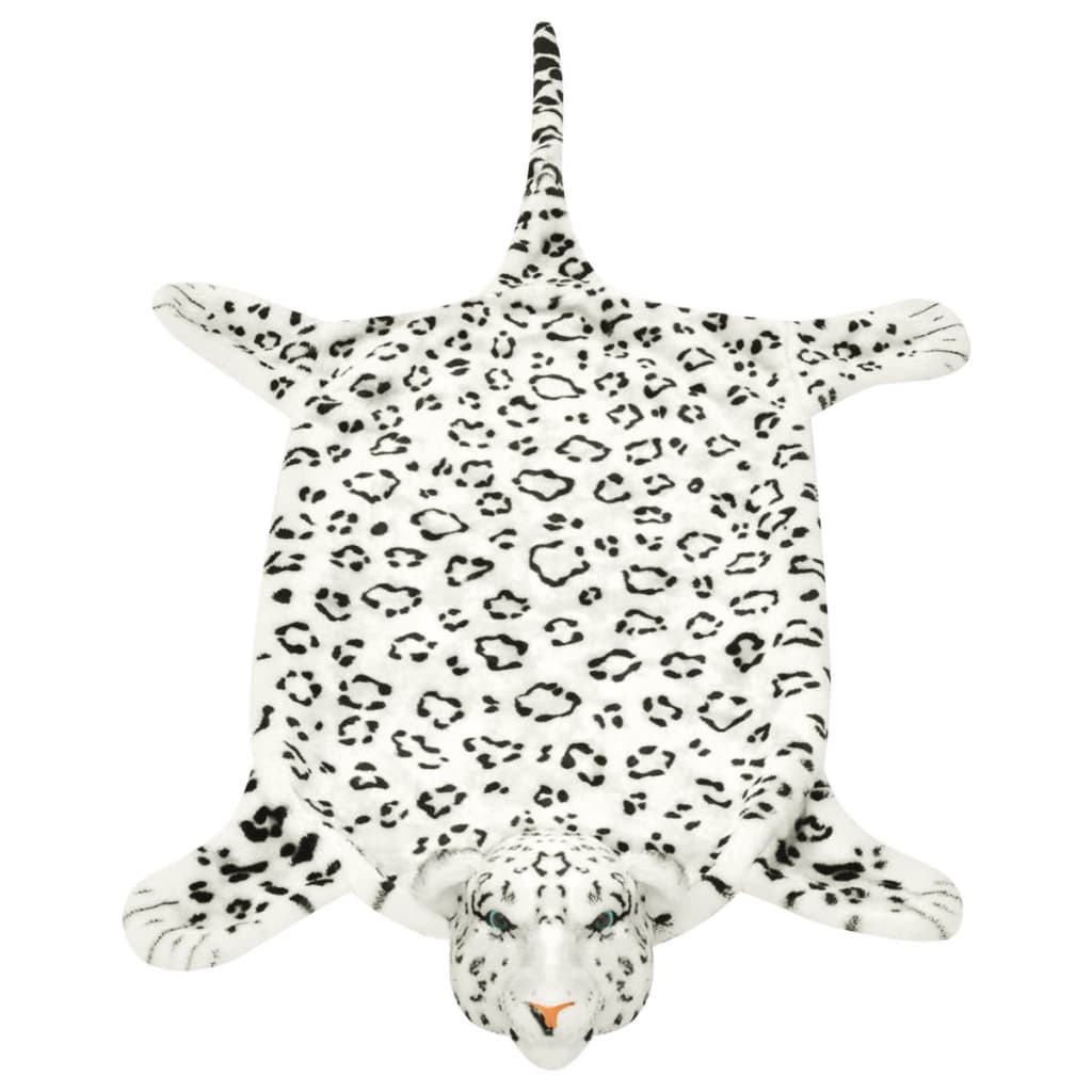 vidaXL Tapis en fausse fourrure léopard 139 cm Blanc