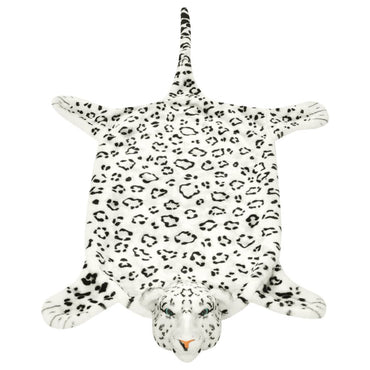 vidaXL Tapis en fausse fourrure léopard 139 cm Blanc
