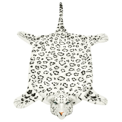 vidaXL Tapis en fausse fourrure léopard 139 cm Blanc