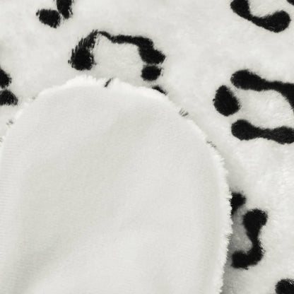 vidaXL Tapis en fausse fourrure léopard 139 cm Blanc