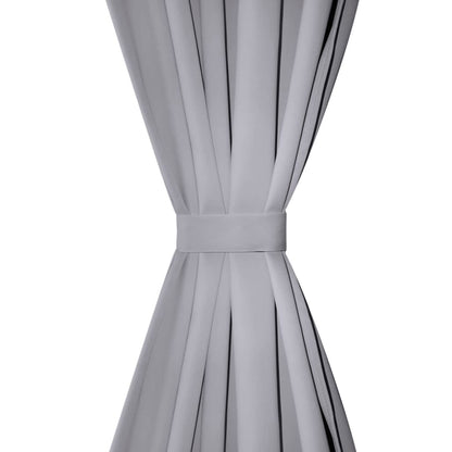 vidaXL Verdunkelungsvorhang mit Metallösen 270 x 245 cm Grau