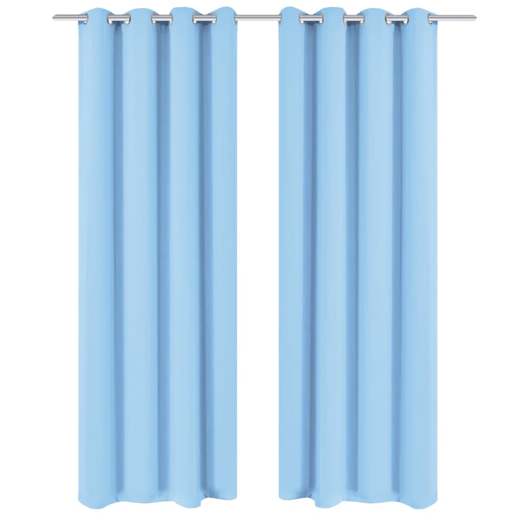 vidaXL Verdunkelungsvorhänge 2 Stk. mit Metallösen 135 x 175 cm Türkis