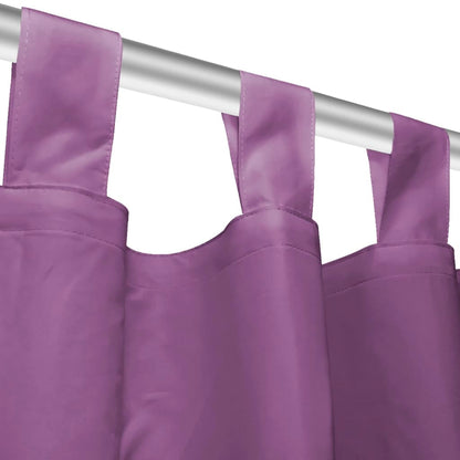 vidaXL Vorhänge Mikro-Satin 2 Stk. mit Schlaufen 140×225 cm Lila