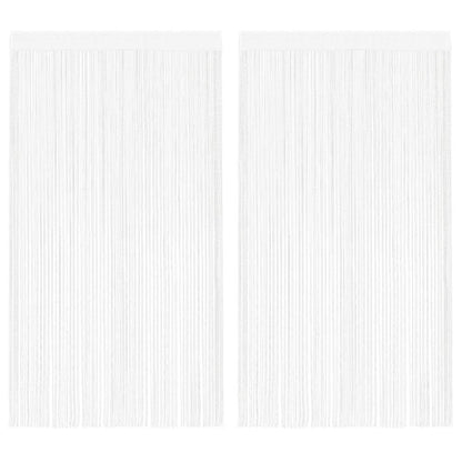 vidaXL Fadenvorhänge 2 Stk. 140 x 250 cm Weiß