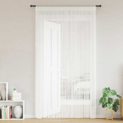 vidaXL Fadenvorhänge 2 Stk. 140 x 250 cm Weiß