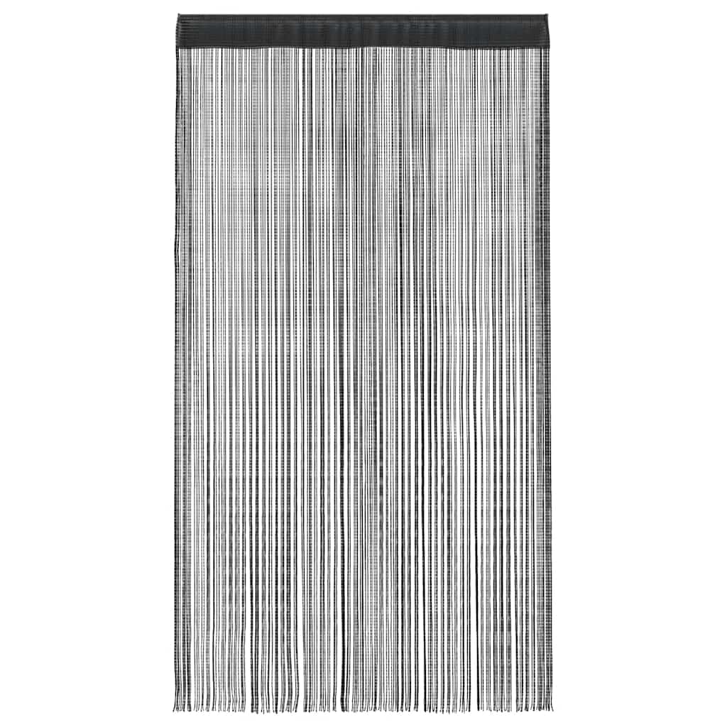 vidaXL Fadenvorhänge 2 Stk. 100 x 250 cm Schwarz