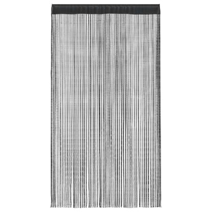vidaXL Fadenvorhänge 2 Stk. 100 x 250 cm Schwarz