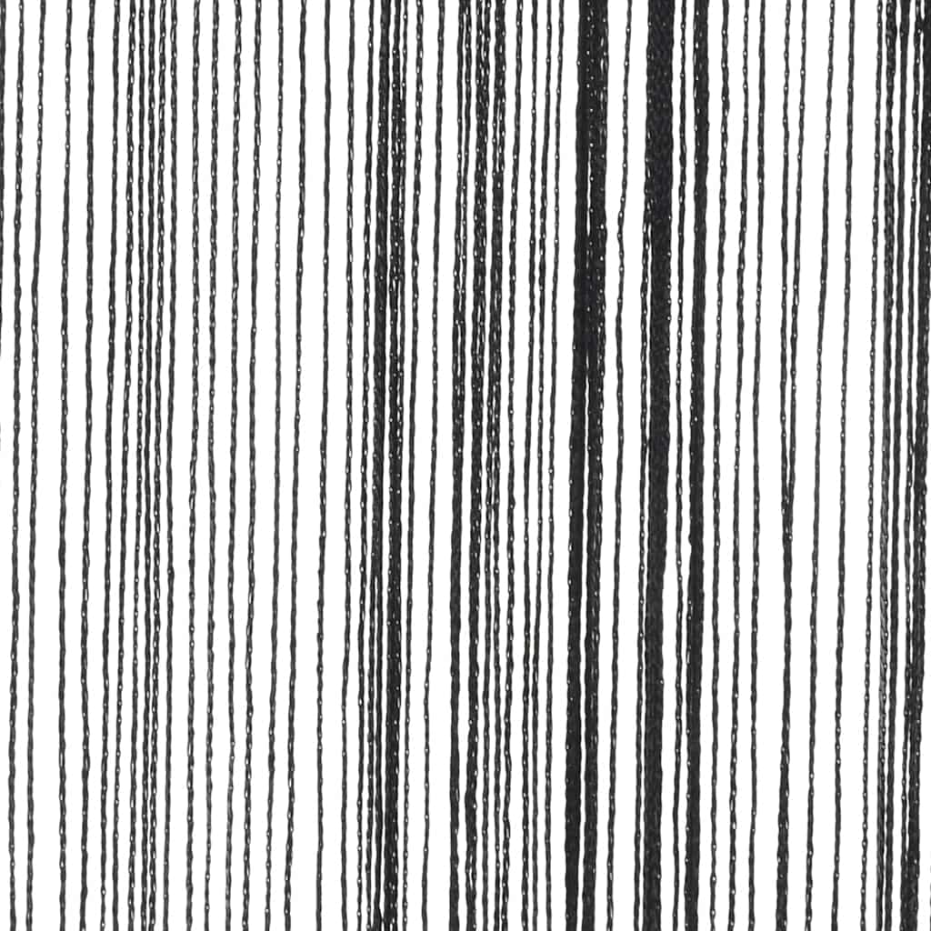 vidaXL Fadenvorhänge 2 Stk. 100 x 250 cm Schwarz