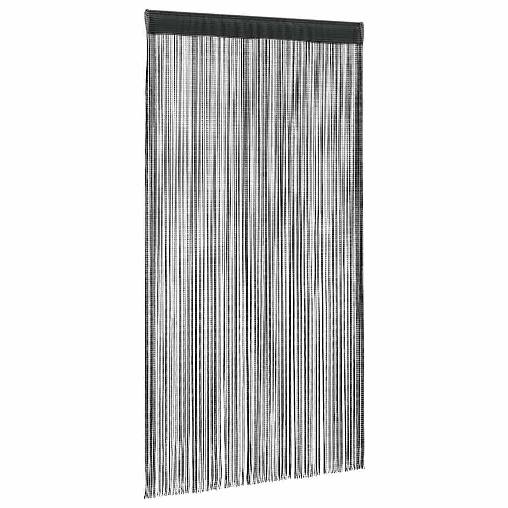 vidaXL Fadenvorhänge 2 Stk. 140 x 250 cm Schwarz