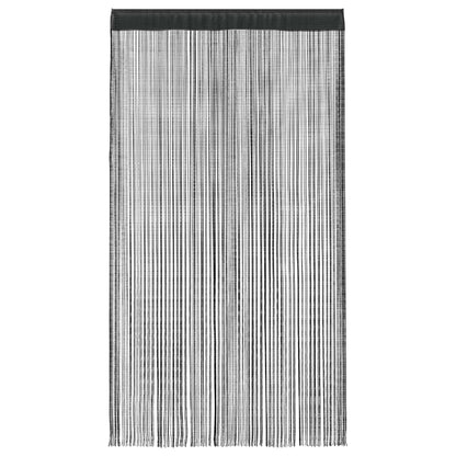 vidaXL Fadenvorhänge 2 Stk. 140 x 250 cm Schwarz
