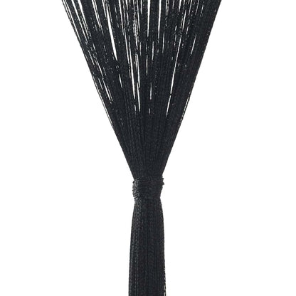 vidaXL Fadenvorhänge 2 Stk. 140 x 250 cm Schwarz