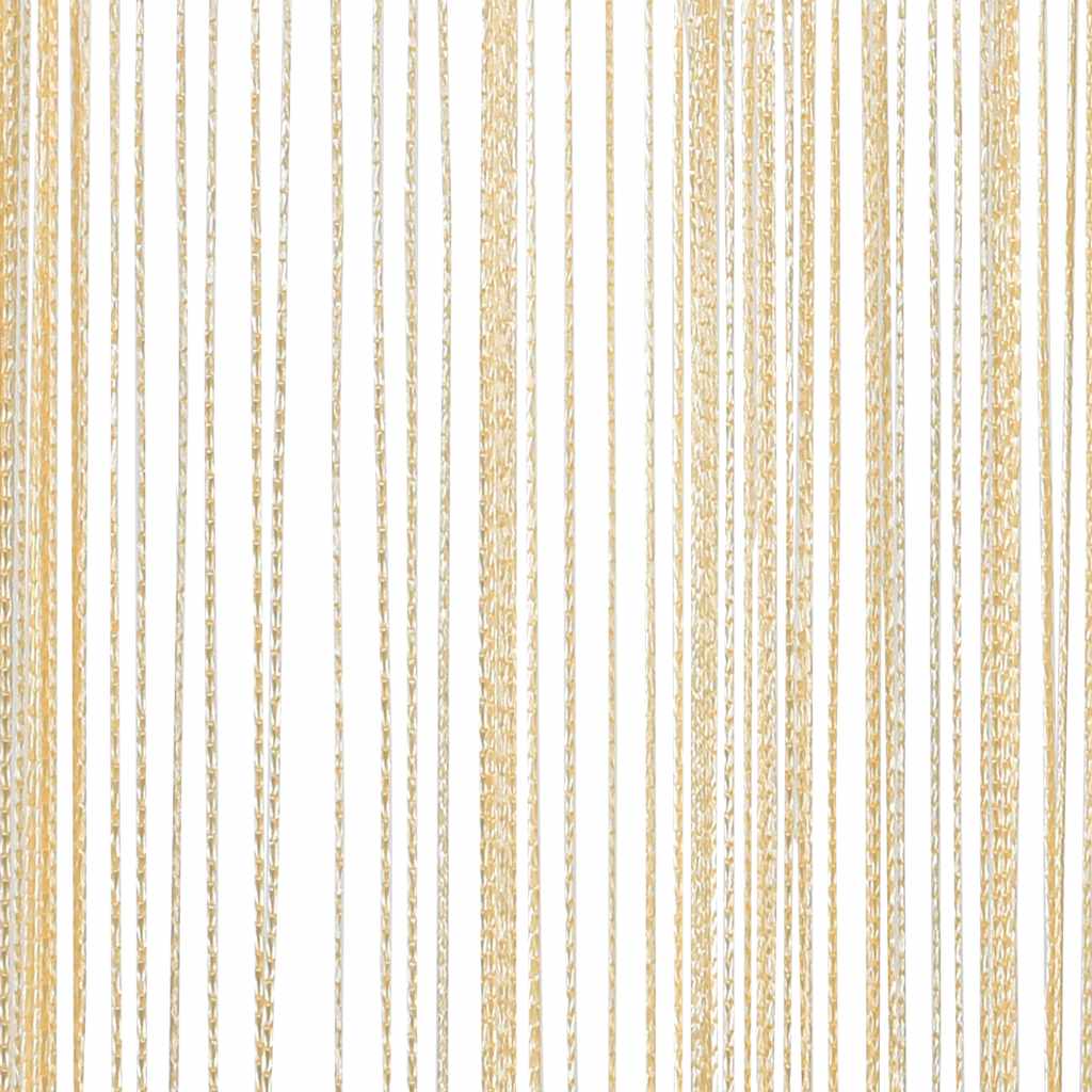 vidaXL Fadenvorhänge 2 Stk. 100 x 250 cm Cremefarben