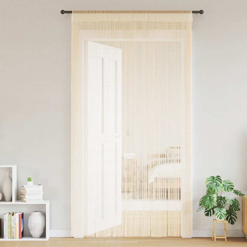 vidaXL Rideaux à fils 2 pcs 140 x 250 cm Crème
