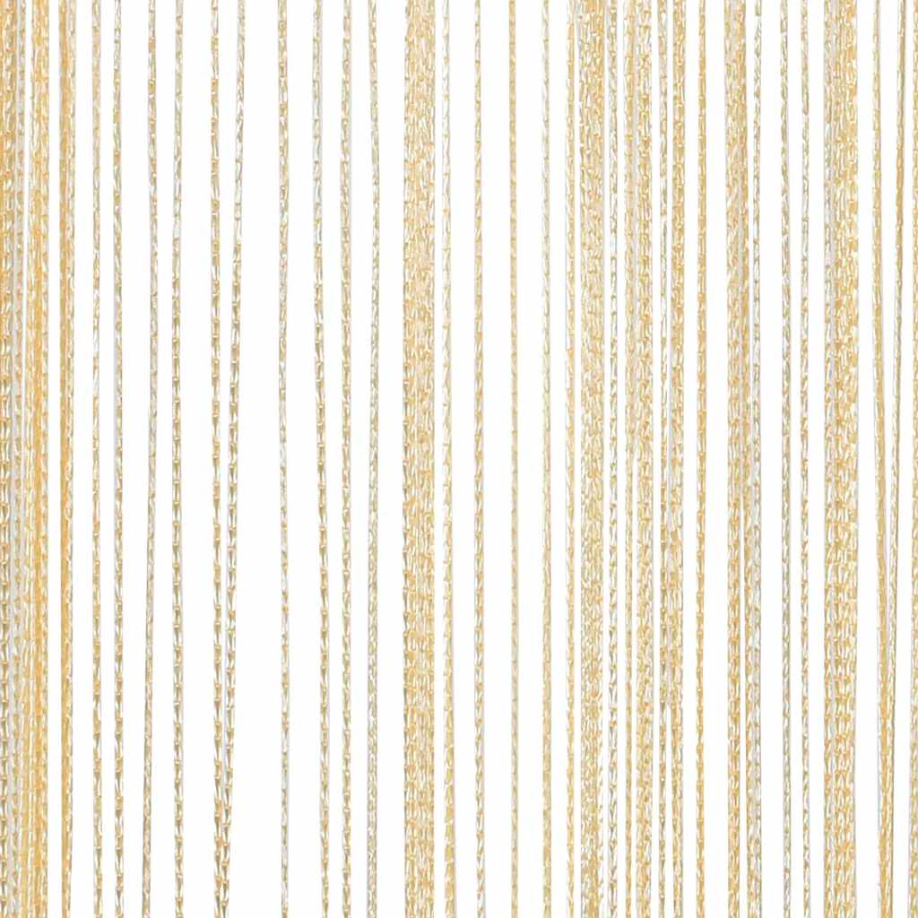 vidaXL Rideaux à fils 2 pcs 140 x 250 cm Crème