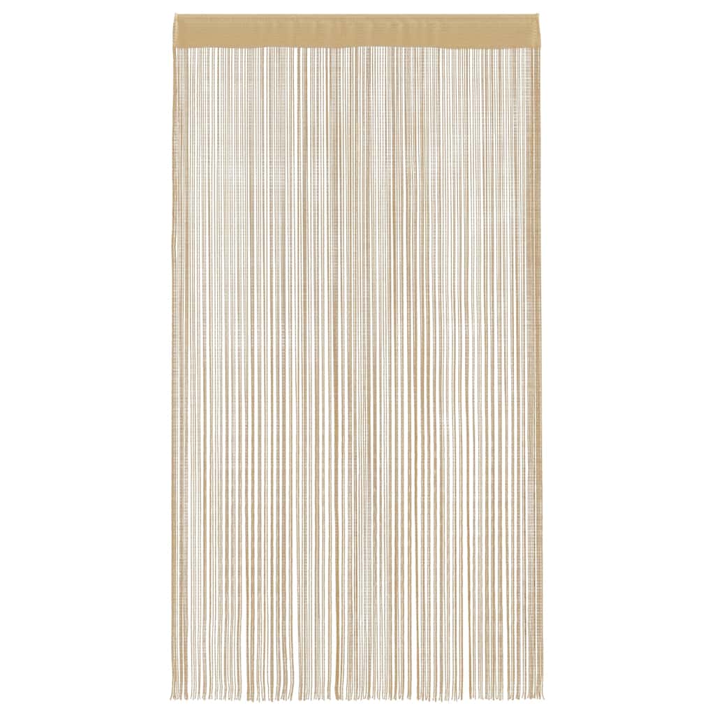 vidaXL Fadenvorhänge 2 Stk. 100 x 250 cm Beige