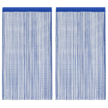 vidaXL Fadenvorhänge 2 Stk. 100 x 250 cm Blau