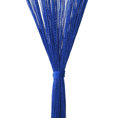 vidaXL Rideaux de fils 2 pcs 140 x 250 cm Bleu