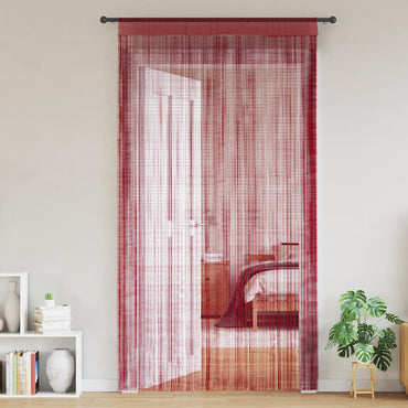 vidaXL Fadenvorhänge 2 Stk. 140 x 250 cm Burgunderrot