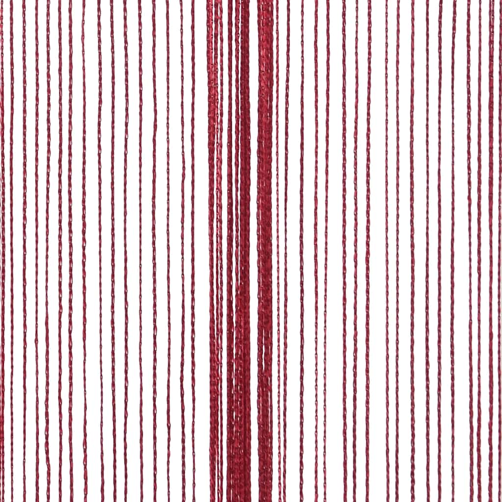 vidaXL Fadenvorhänge 2 Stk. 140 x 250 cm Burgunderrot