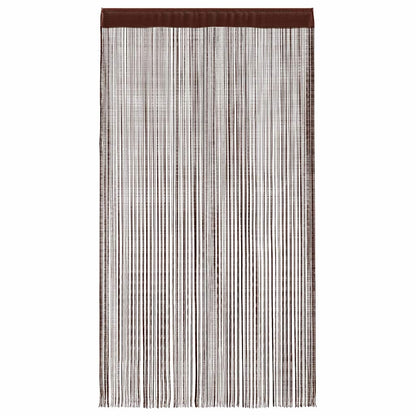 vidaXL Fadenvorhänge 2 Stk. 100 x 250 cm Braun