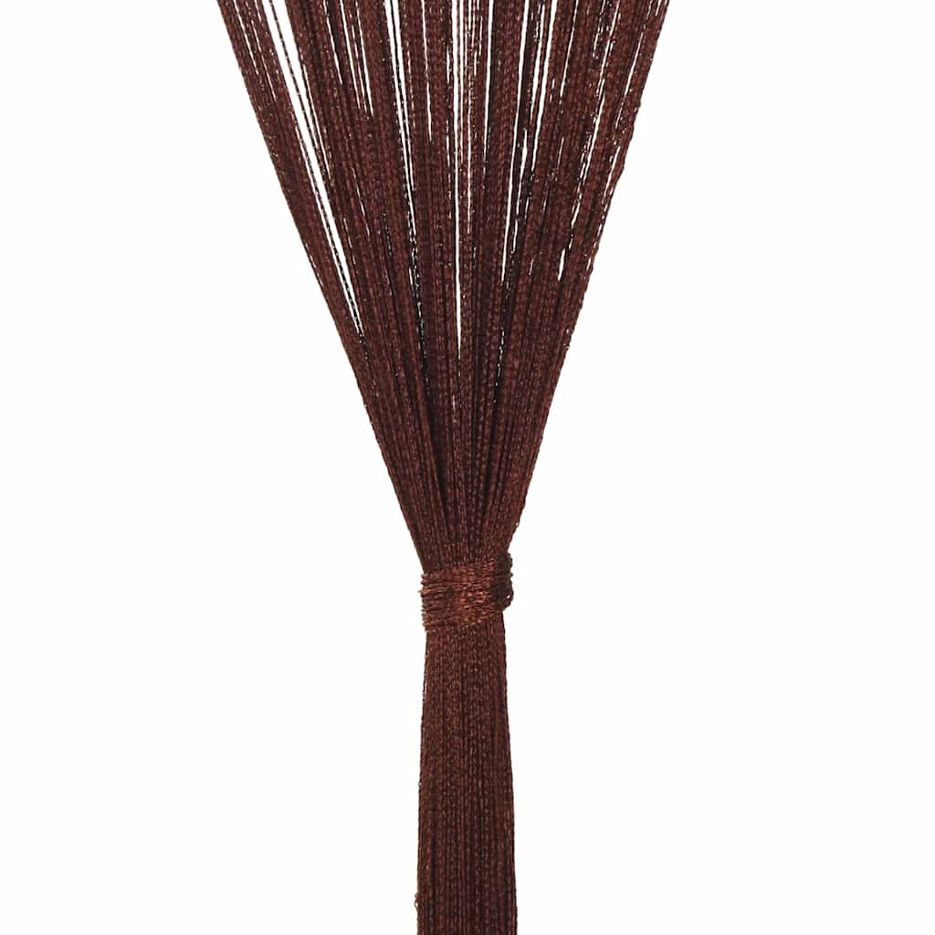 vidaXL Fadenvorhänge 2 Stk. 100 x 250 cm Braun