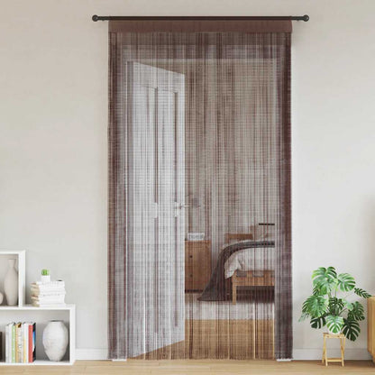vidaXL Fadenvorhänge 2 Stk. 140 x 250 cm Braun