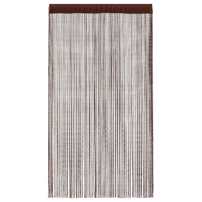 vidaXL Fadenvorhänge 2 Stk. 140 x 250 cm Braun