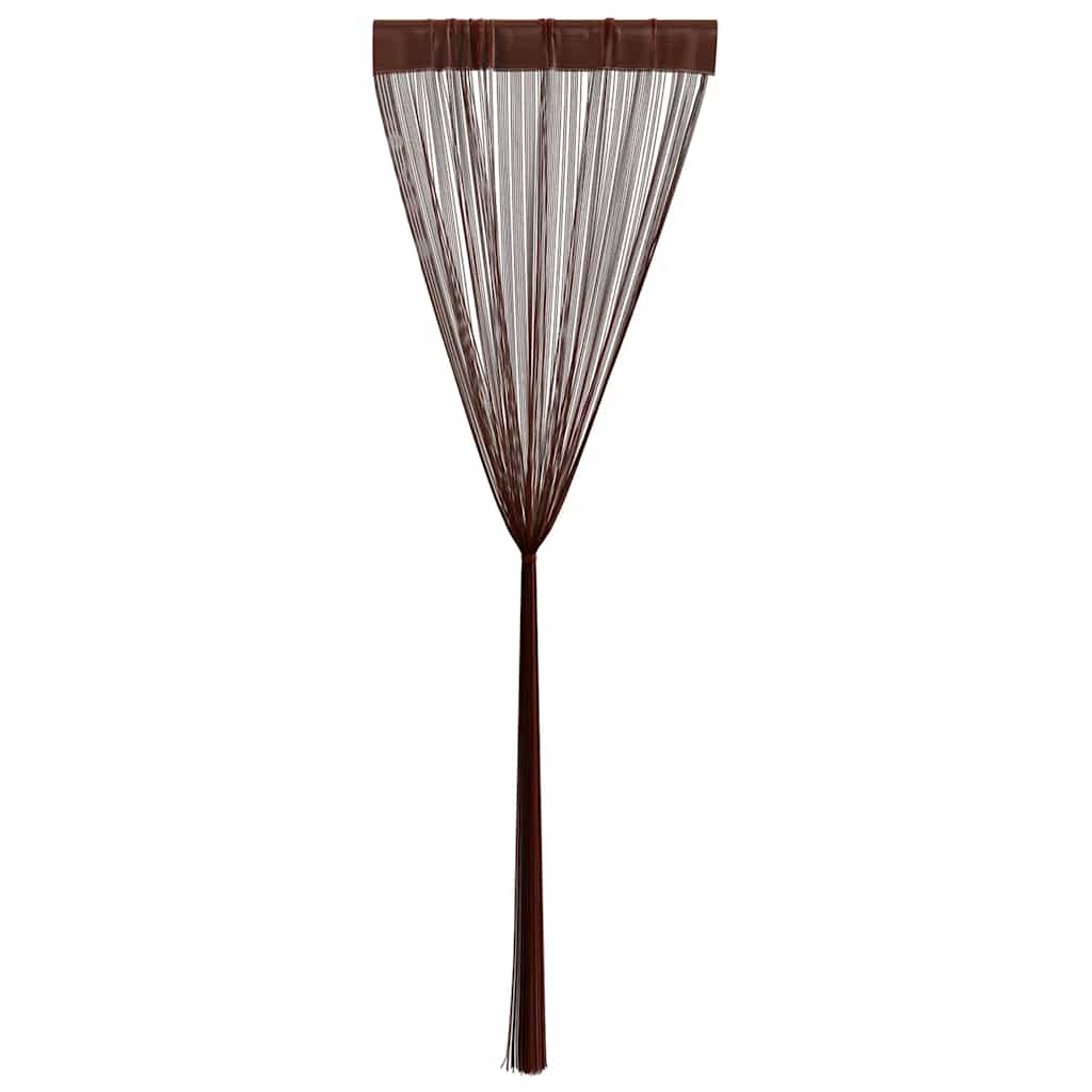 vidaXL Fadenvorhänge 2 Stk. 140 x 250 cm Braun