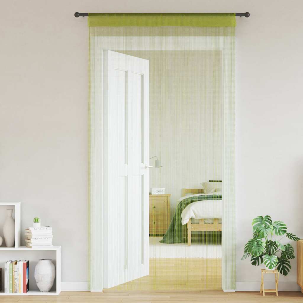 vidaXL Rideaux en fils 2 pcs 100 x 250 cm Vert