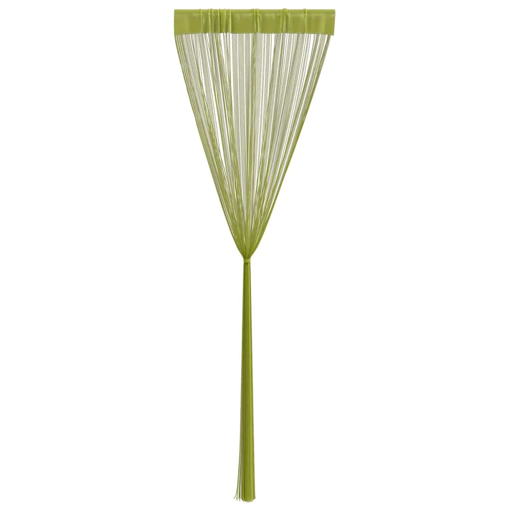 vidaXL Rideaux en fils 2 pcs 100 x 250 cm Vert