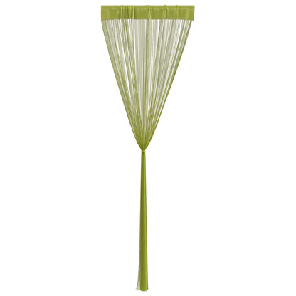 vidaXL Rideaux en fils 2 pcs 100 x 250 cm Vert
