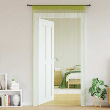 vidaXL Rideaux à fils 2 pcs 140 x 250 cm Vert