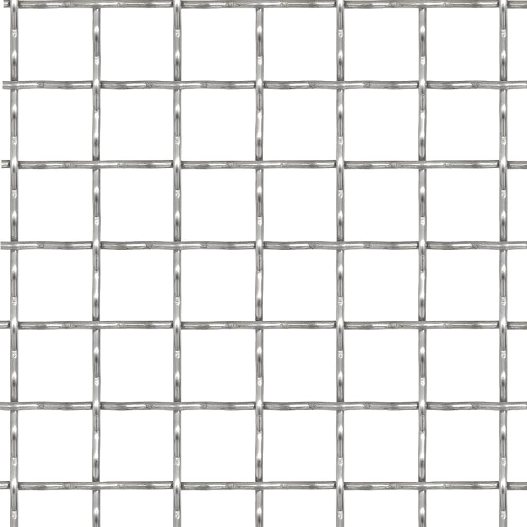 vidaXL Treillis soudé en acier inoxydable 50×50 cm 21×21×2,5 mm